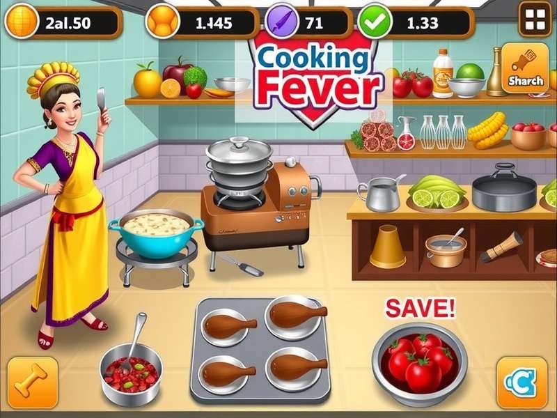 Cooking Fever Online Unblocked गेमप्ले स्क्रीनशॉट