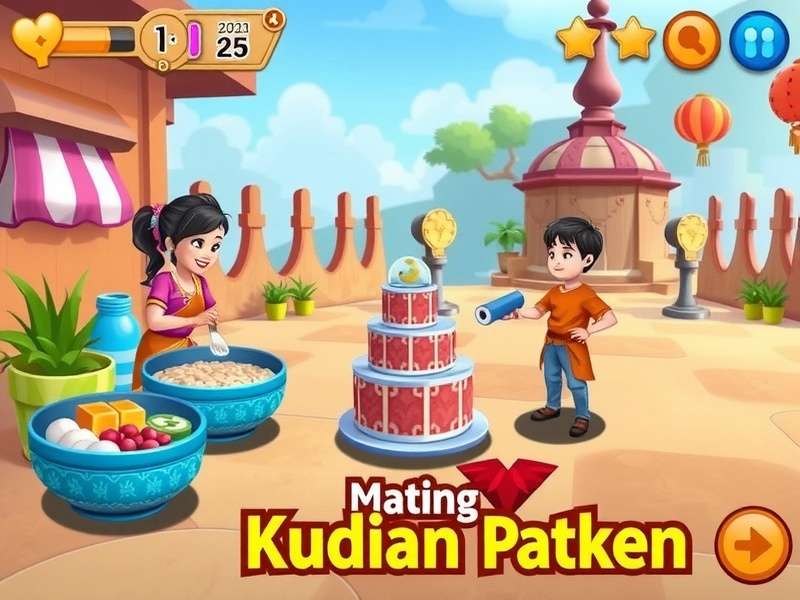 Cooking Fever गेम का स्क्रीनशॉट जिसमें विभिन्न रेस्टोरेंट और खाना बनाने का दृश्य है