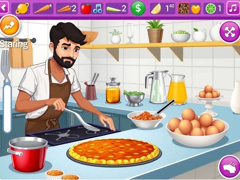 Cooking Fever Gameplay - रसोई का दृश्य