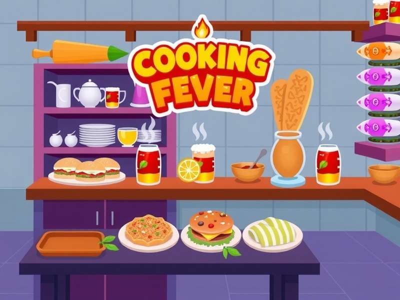 Cooking Fever Game Hack Interface showing unlimited coins and gems