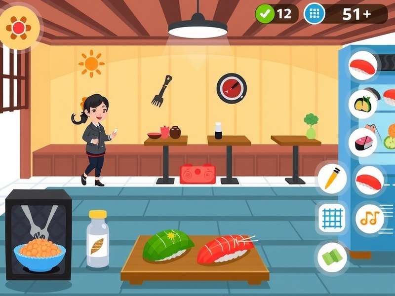 Cooking Fever सुशी रेस्तरां गेमप्ले स्क्रीनशॉट