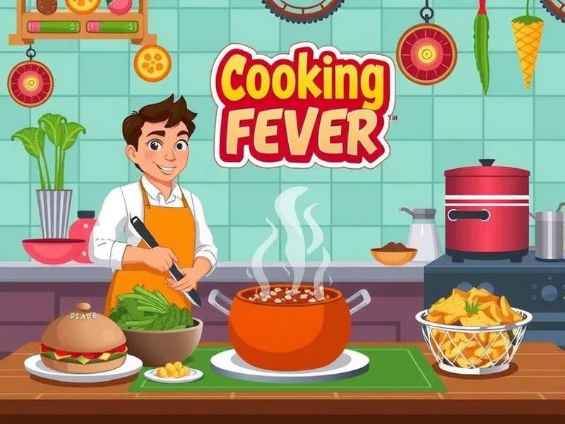Cooking Fever Facebook Sync Interface showing how to connect game with Facebook
