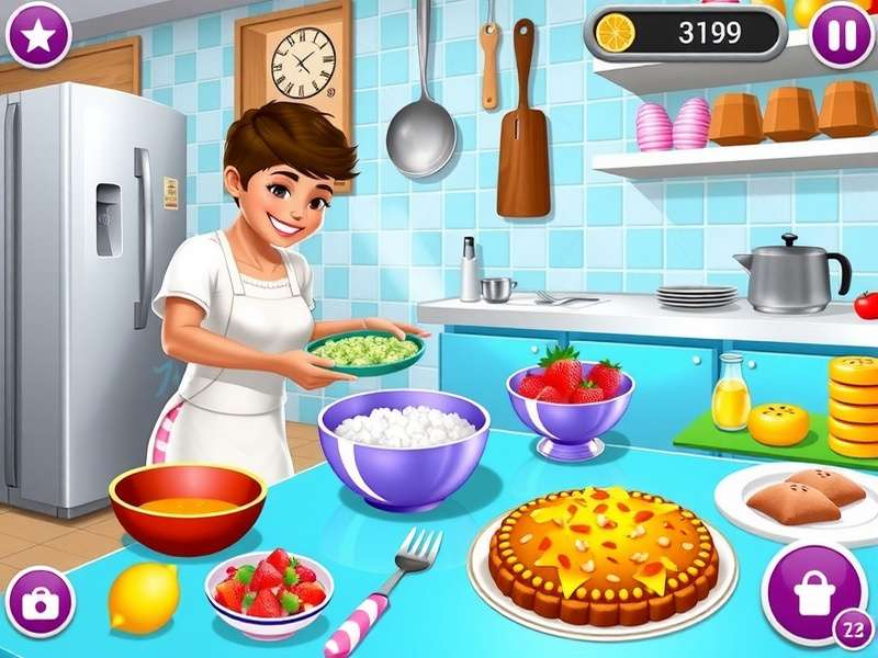 Cooking Fever Gameplay Screenshot showing virtual kitchen