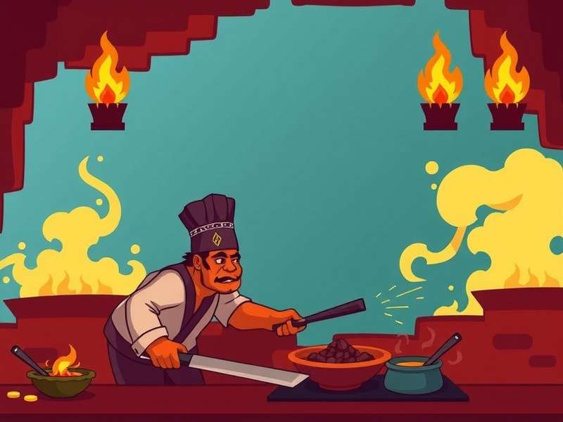 Cooking Fever Duels गेमप्ले स्क्रीनशॉट - दो खिलाड़ी एक साथ खाना बना रहे हैं