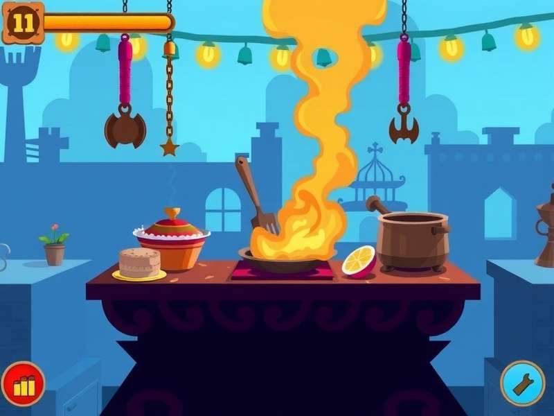 Cooking Fever गेम में शेफ खाना बना रहा है
