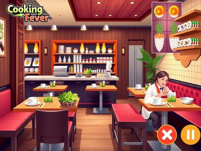 Cooking Fever सुशी रेस्तरां गेमप्ले स्क्रीनशॉट