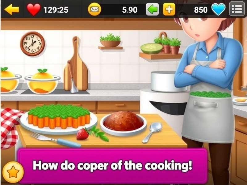 Cooking Fever Mod APK gameplay showing unlimited gems and money interface