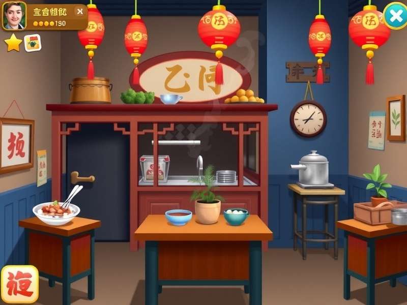 Cooking Fever Chinese Restaurant gameplay screenshot showing dumplings and woks