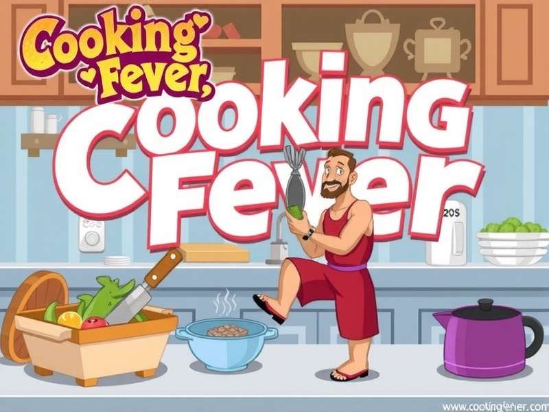 Cooking Fever gameplay screenshot showing restaurant kitchen