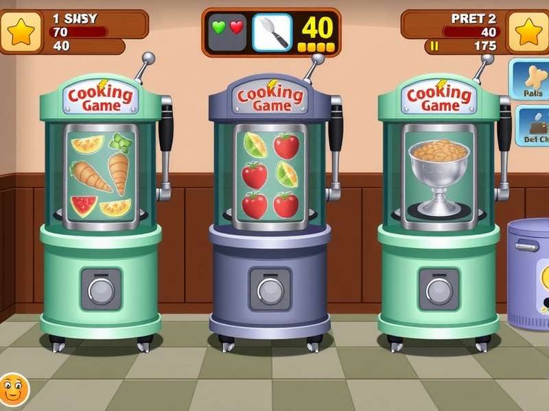 Collage of various Cooking Fever kitchen machines including grills, ovens, drink makers, and upgrades