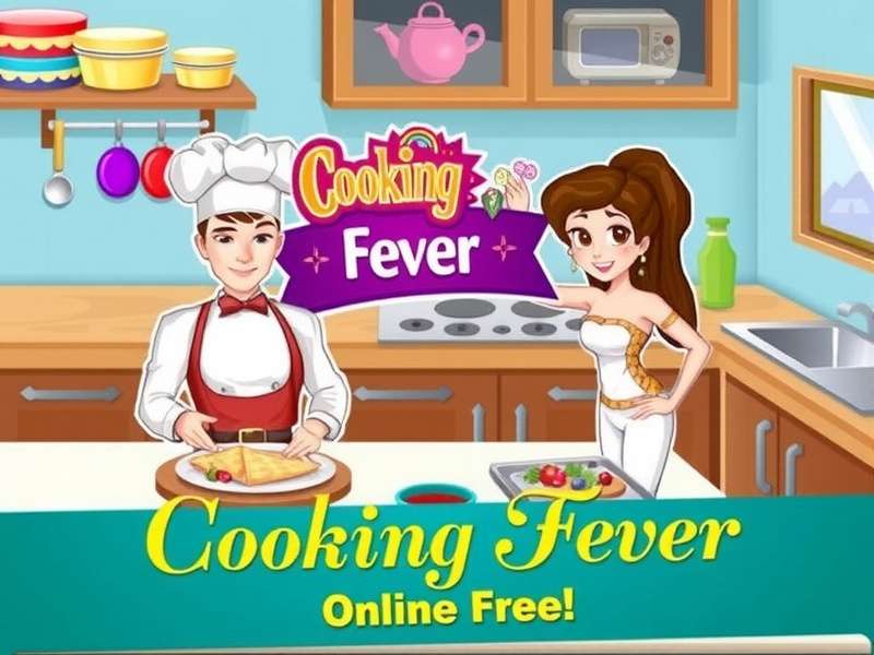 Cooking Fever gameplay screenshot showing a restaurant scene