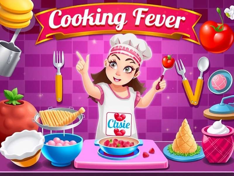 Cooking Fever Automatic Machine in action showing upgraded kitchen