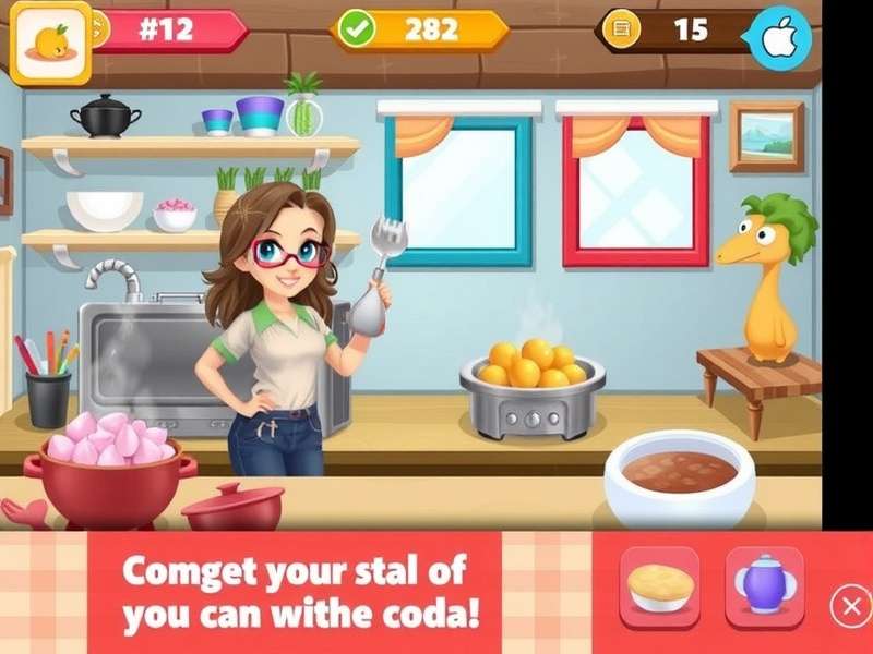 Delicious virtual burger from Cooking Fever game