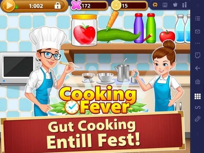 Cooking Fever Mod Apk gameplay screenshot showing unlimited resources