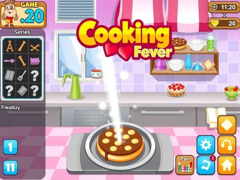 Cooking Fever gameplay screenshot showing multiple restaurant stations