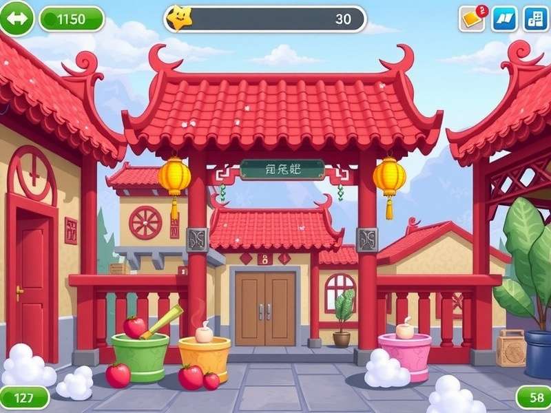 Steaming wok with vegetables and noodles in Cooking Fever Chinese Restaurant