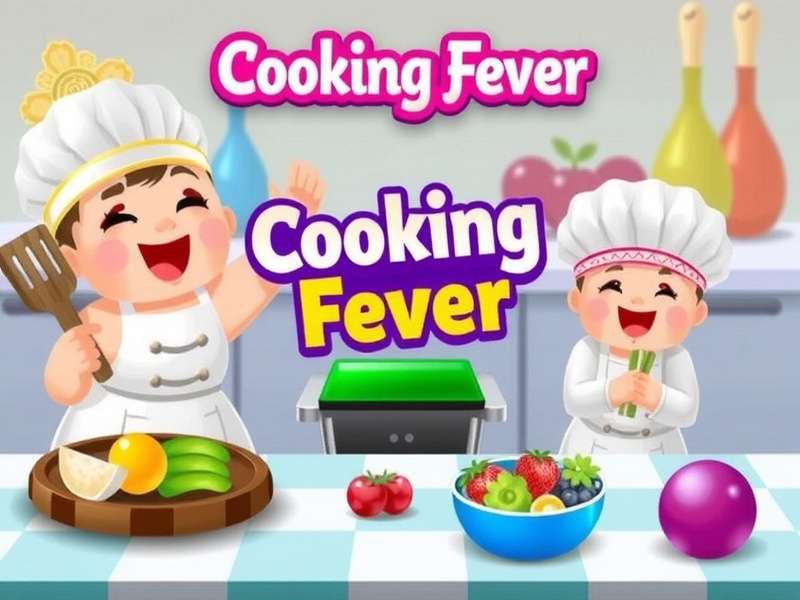 Cooking Fever online gameplay screenshot showing a busy restaurant