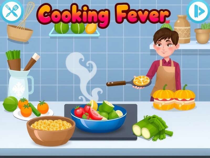 Cooking Fever Online Gameplay Screenshot showing multiple kitchen stations