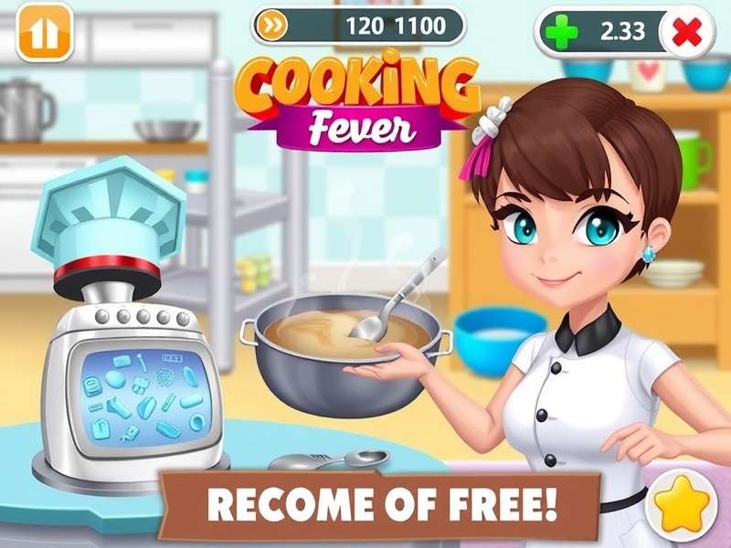 Cooking Fever PC gameplay screenshot showing vibrant kitchen