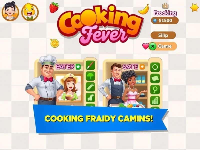 Cooking Fever Mod Apk For Pc running on desktop with unlimited gems and unlocked recipes