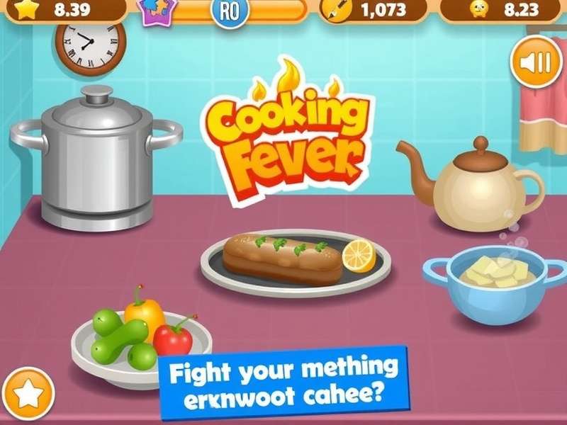 Cooking Fever Apk Unlocked banner showing all restaurants unlocked with unlimited gems and coins