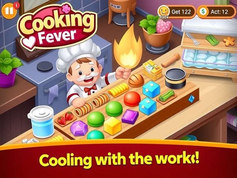 Cooking Fever Mod Apk Unlimited Money And Gems gameplay screenshot showing Indian kitchen